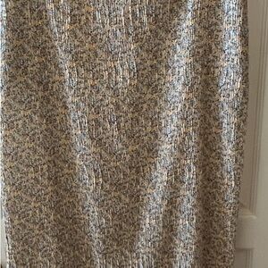 MINKPINK Tan and Brown Smocked Pencil Midi Skirt in good condition